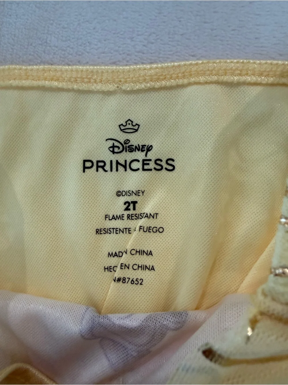 Disney Princess Belle Toddler Girls Fantasy Nightgown Sizes 2T NEW - Picture 2 of 3